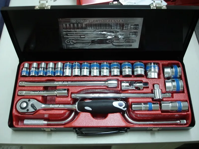 1/2" DR. SOCKET SETS WITH COLOR BAND